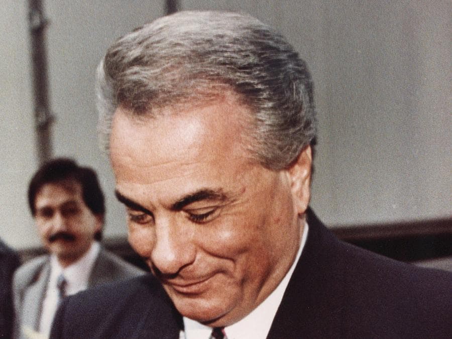 2 aprile 1992, il boss della mafia John Gotti, soprannominato “Teflon Don” viene condannato per omicidio e racket a New York (Reuters)