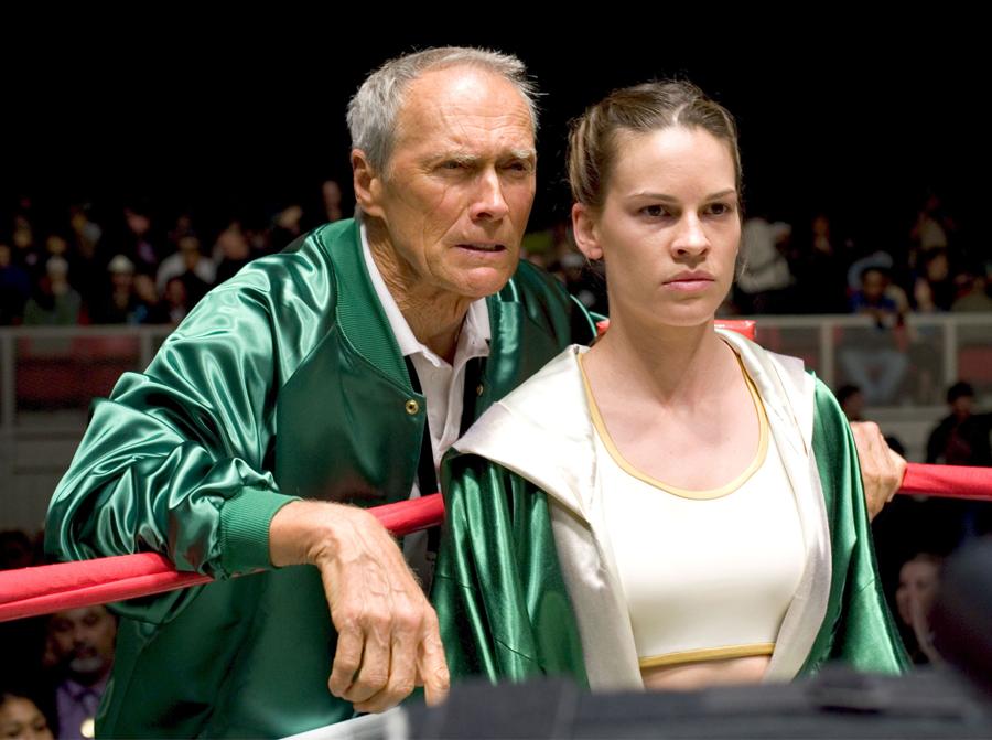 2005 - Million dollar baby - Clint Eastwood e Hilary Swank. (Collection Christophel © Lakeshore Entertainment / Malpaso Productions)