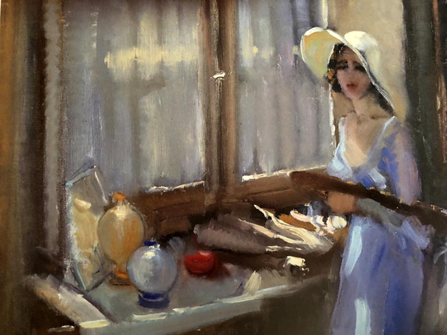 Carla Maria Maggi, Nello studio 1938, olio su tela 35 x 55 cm