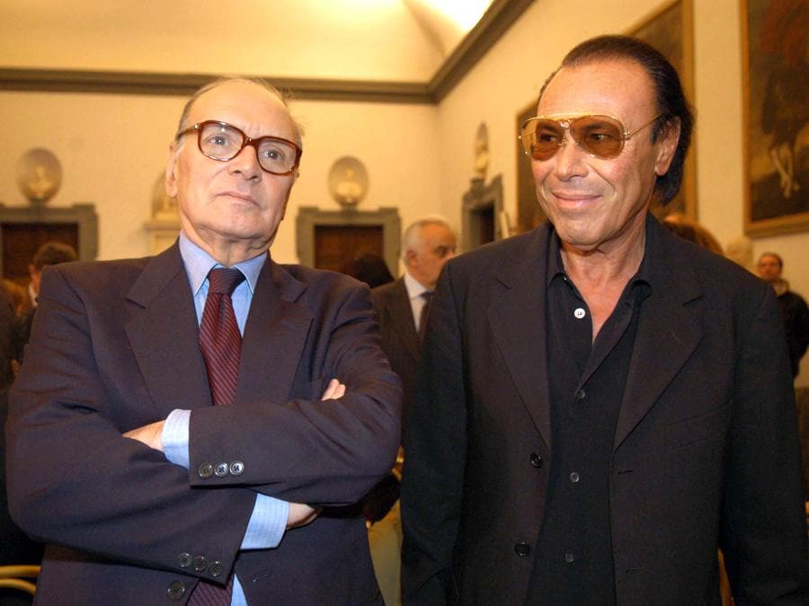 Ennio Morricone con Antonello Venditti (Imagoeconomica)