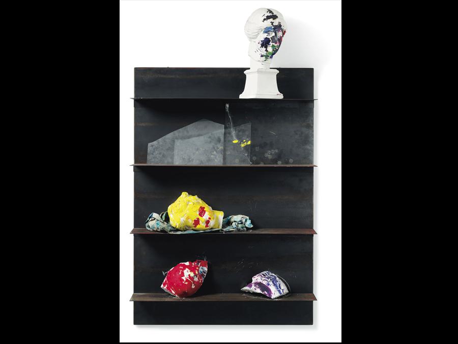 CARDI KOUNELLIS - Jannis Kounellis - Mensola, 1980 - Steel, plaster, paint, glass, tape and cloth 121.9 x 59.8 x 14.6 cm - 48 x 23 1/2 x 5 3/4 in - Courtesy Cardi Gallery