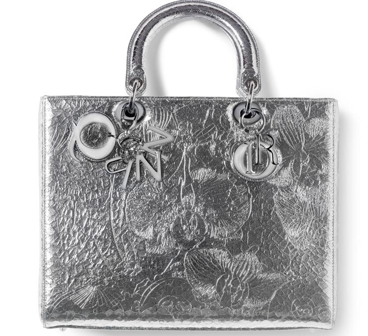 Christian Dior in collaboration with Marc Quinn, “Fossil Record” Lady Dior handbag (c) Marc Quinn. Photography (c) Victoria and Albert museum, London