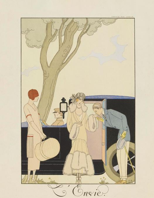 George Barbier (1882-1933) “L'Envie”, Falbalas et Fanfreluches. Almanach des modes..., Paris, 1925 (c) Victoria and Albert Museum, London