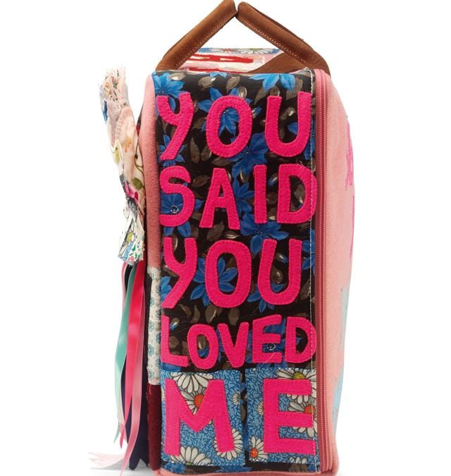 Tracey Emin for Longchamp, International Woman suitcase, 2004 (c) Victoria and Albert Museum, London. DACS