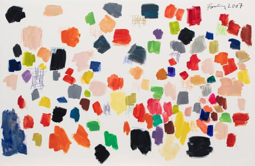 Questo dipinto dell'artista astratto tedesco Günther Forg (1952-2013) è stato venduto per 520.000 euro il 2 dicembre dalla casa d'aste Millon di Parigi. Datato 2007, è stato esposto nella galleria Lelong a Parigi