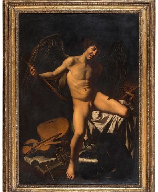 Pittore romano, Amor vincitore, copia da Caravaggio, XVII secolo, stima 20-30.000 €, venduto a 83.000 €, courtesy Babuino