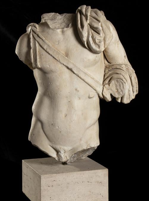 Torso di Diomede del tipo di Cuma-Monaco, fine I-inizio II sec. D.C., stima 90-140.000 €, Venduto a 115.000 €, Courtesy Bertolami