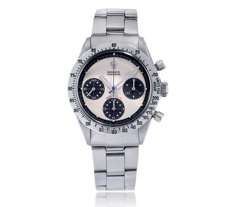 Rolex Oyster Cosmograph Daytona ref. 6262 Paul Newman “Panda”, 1970 circa, base d'asta 120.000 €, venduto a 197.500 €, Courtesy Bolaffi
