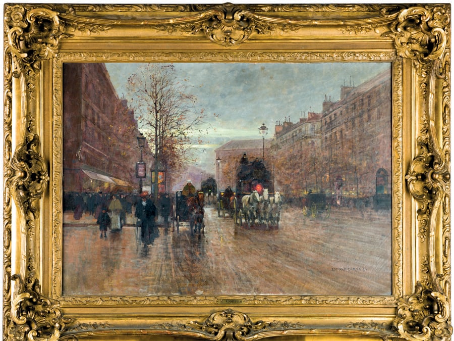 Édouard Cortès, Boulevard de la Madeleine, primi del 900, base d'asta 1.300 €, venduto a 47.564 €, Courtesy Eurantico