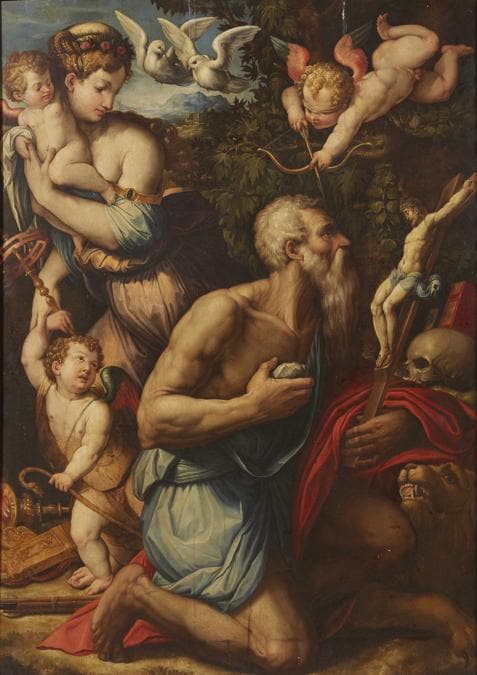 Giorgio Vasari, Le tentazioni di San Girolamo, stima 300-500.000 €, venduto a 800.000 €, Courtesy Pandolfini