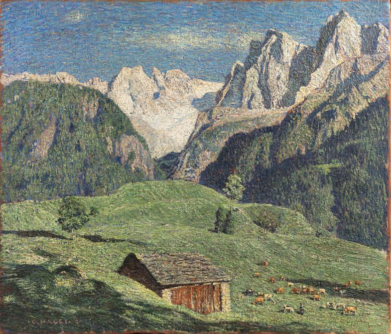 Cesare Maggi, Val Bregaglia, 1907, stima 45-60.000 €, venduto a 56.000 €, Courtesy Sant'Agostino Casa d'Aste