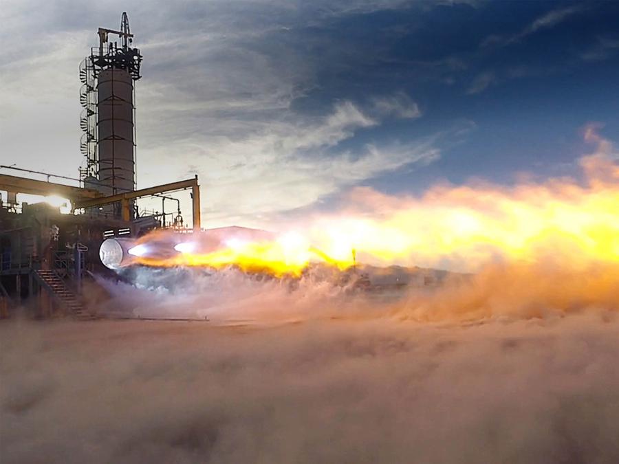 Il BE-4 è il nostro motore a razzo a liquido di quarta generazione, realizzato per portarci in orbita e oltre (credit: Blue Origin)