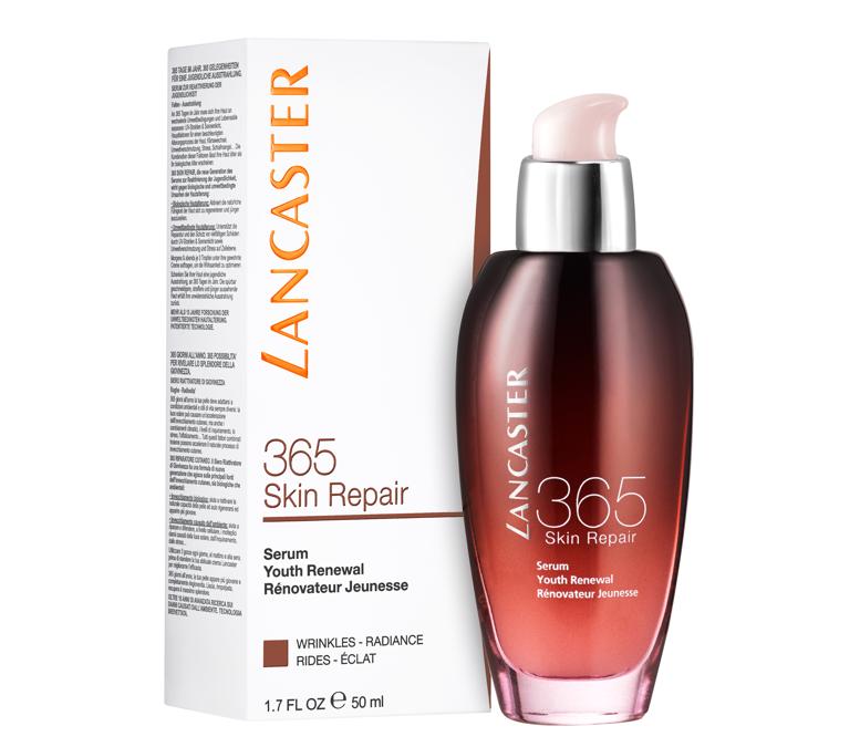 Lancaster 365 Skin Repair Youth Renewal Serum, contiene un complesso antiossidante, estratti di caffeina e di ippocastano per energizzare il rinnovamento cellulare ed esaltare la qualità dell'epidermide. Le ventenni possono utilizzarlo per prevenire i futuri danni cutanei. Le trentenni, quarantenni, cinquantenni e le donne ancora più mature per ottimizzare gli effetti dello skincare quotidiano, da applicare mattino e sera.