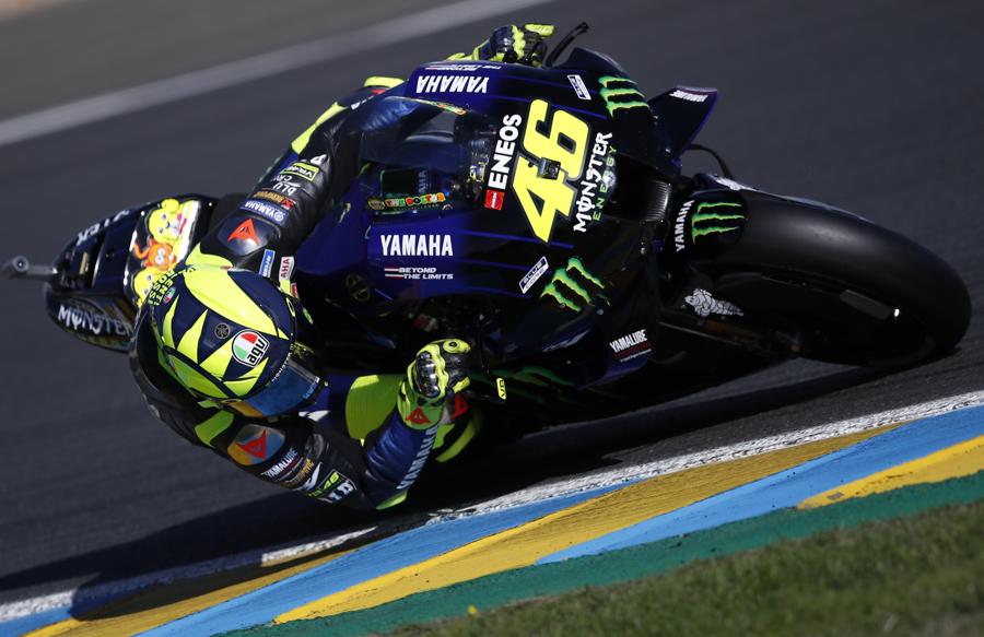Valentino Rossi, Monster Energy Yamaha,  durante le qualifiche MotoGP - Gran Premio di Francia - Circuit Bugatti, Le Mans, Francia, 10 ottobre 2020  (REUTERS/Stephane Mahe)