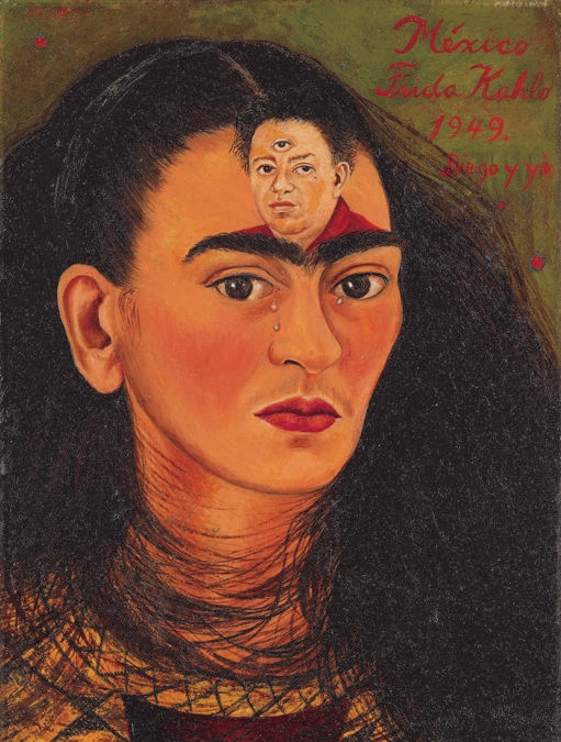 Frida Kahlo, Diego y yo , oil on Masonite. Prezzo: $34,883,000 (£25,993,293). Stima: $30,000,000 - 50,000,000