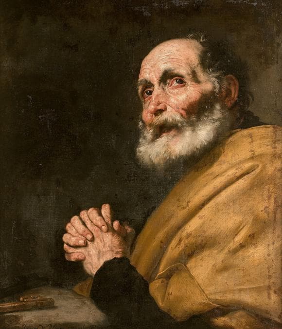 Jusepe de RIBERA (Jativa 1588 - Naples 1656), Saint Pierre repentant