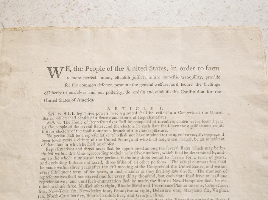 The Official Edition of the Constitution, the First Printing of the Final Text of the Constitution