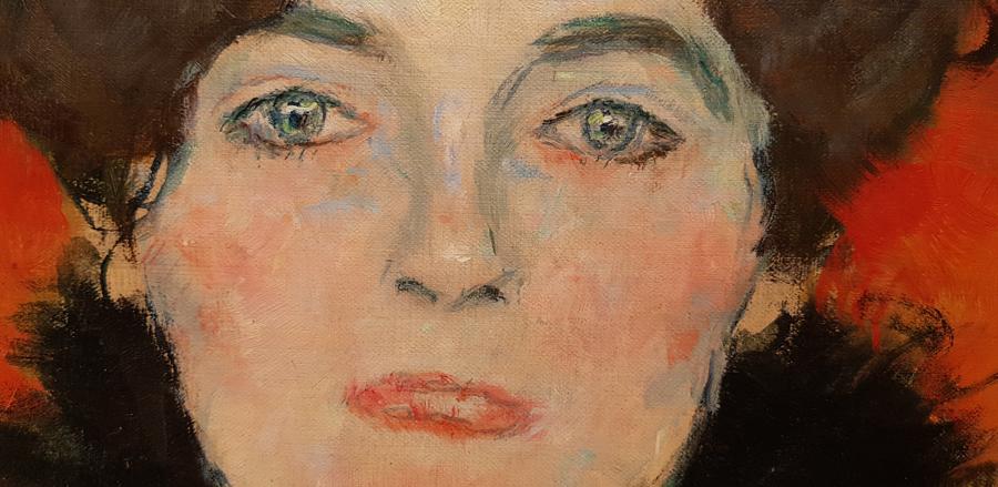 G. Klimt, particolare di Johanna Staude (1917-1918) ol./tela, 96x68,5 cm. Museo Belvedere, Vienna (Ph.LTraversi). 
