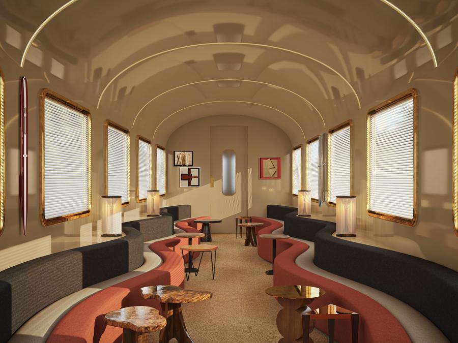 ©Rendering Orient Express La Dolce Vita by Dimorestudio - Lounge