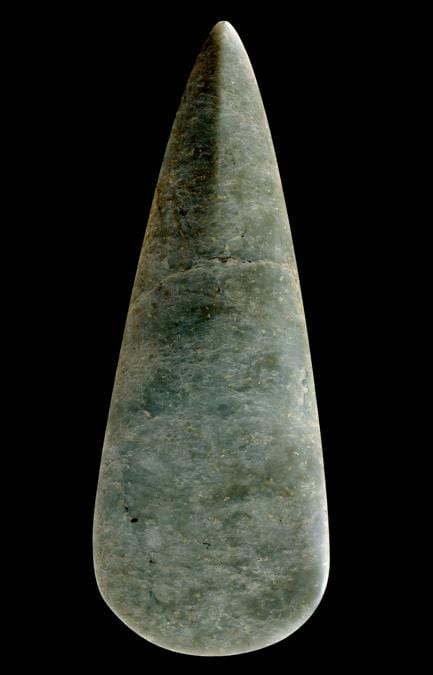 Fine jadeitite axe-heads made from material quarried in the high Italian Alps, c. 4500–3500 BC. The Trustees of the British Museum