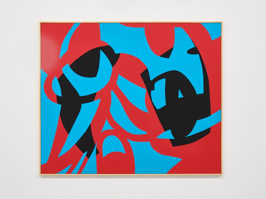 Carla Accardi, Reciproche influenze, 2012,  vinyl paint on canvas, 100×120 cm, arch. n. 350C - Photo Alberto Petrò (Courtesy the Artist and Francesca Minini, Milano)