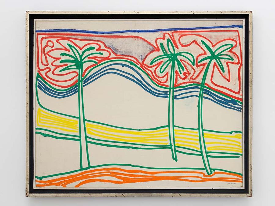 Ezio Gribaudo, Cuba, 1967, acrylic on canvas and mixed media, 80 x 100 cm, Unique - Credit Isabelle Arthuis (Courtesy the Artist & Sans titre (2016), Paris)