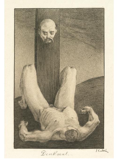 Alfred Kubin Monumento. 1900-1901 ©OÖ Landes-Kultur GmbH, Land Oberösterreich Grafische Sammlung