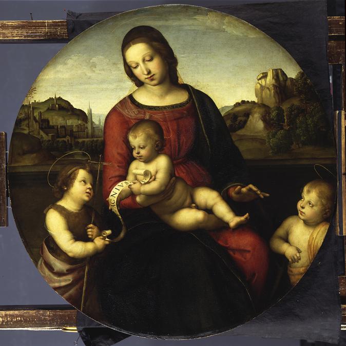 Raphael, Terranuova Madonna - Tempera and oil on wood, 28.5 × 21.5 cm - Staatliche Museen, Berlin (© Staatliche Museen zu Berlin, Gemäldegalerie, Photo: Jörg P. Ander)