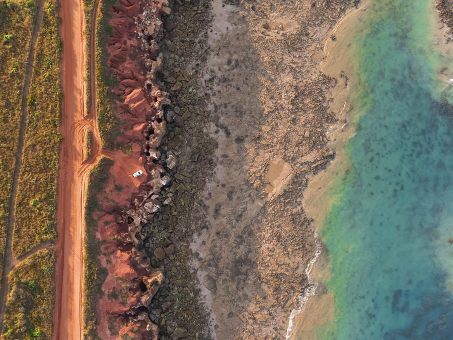 Aerial view of Gantheaume Point, near Broome