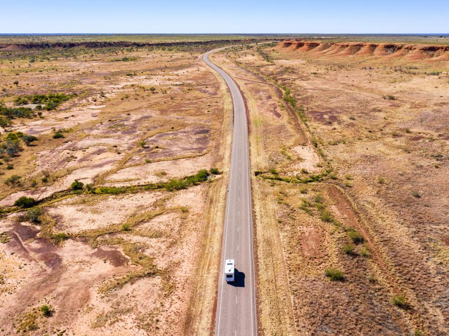 Aerial view of Route to Purnululu from Mimbi Caves, Gibb River Road