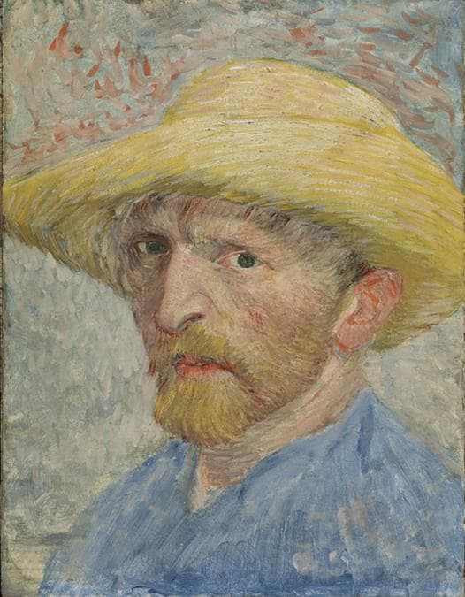 Vincent van Gogh 1853 -1890 Autoritratto con cappello di paglia del1887 (The Detroit Institute of Arts - Bridgeman Images)