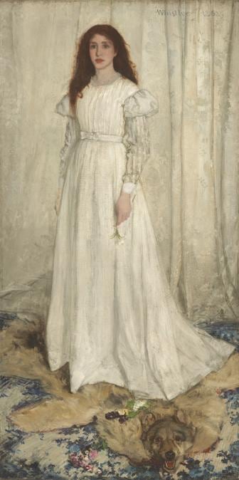 James Abbott McNeill Whistler, Symphony in White, No. 1: The White Girl, 1862. Oil on canvas, 213 x 107.9 cm. National Gallery of Art, Washington, Harris Whittemore Collection