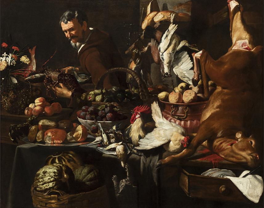 Legi Giacomo (Liegi?1600c.-Milano, 1640 c.), La dispensa, olio su tela, 149x188 cm. Coll.privata (Courtesy Canesso)