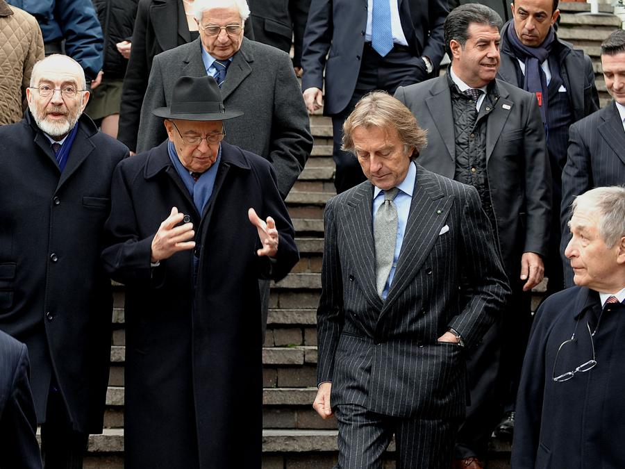 Il Presidente della Repubblica Giorgio Napolitano al suo arrivo alla Louiss il 12 gennaio 2009. (Ansa/Enrico Oliviero)