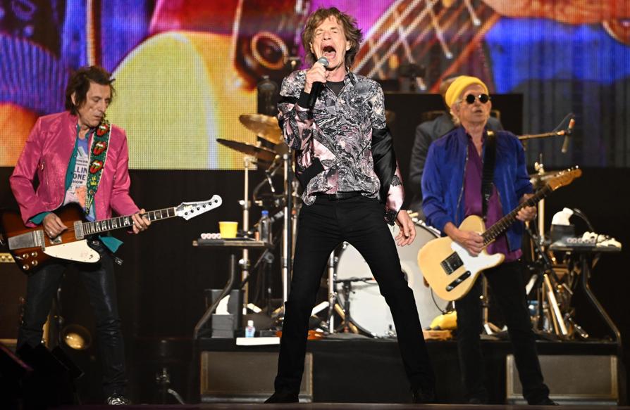 Ronnie Wood (sinistra), Mick Jagger (Centro), e Keith Richards (destra) (Ansa/Daniel Dal Zennaro)