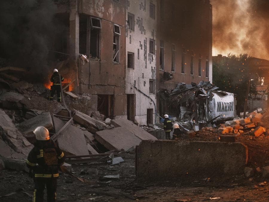 Bombardamenti russi a  Mykolaiv (AP Photo/George Ivanchenko)