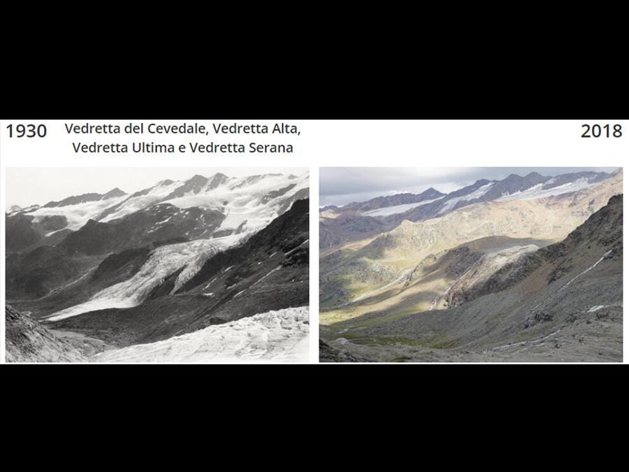 Vedretta del Cevedale, Vedretta alta, Vedretta Ultima e Vedretta Serana (ANSA)