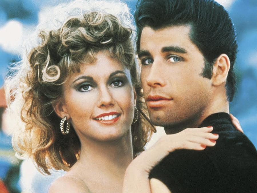 Un’ immagine di scena del film Grease 1978 nella foto Olivia Newton John e John Travolta. (foto IPP/Capital Pictures)