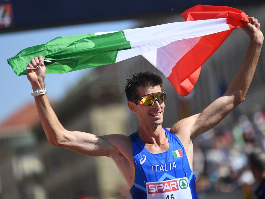 16 agosto - Atletica - Campionati Europei 2022- Monaco -  Matteo Giupponi - bronzo - Marcia 35km maschile. (REUTERS/Andreas Gebert)