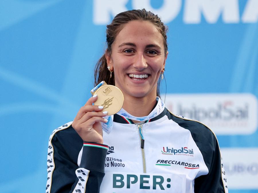 12 agosto   - Simona Quadarella - oro-  800m stile libero femminile. (REUTERS/Antonio Bronic)