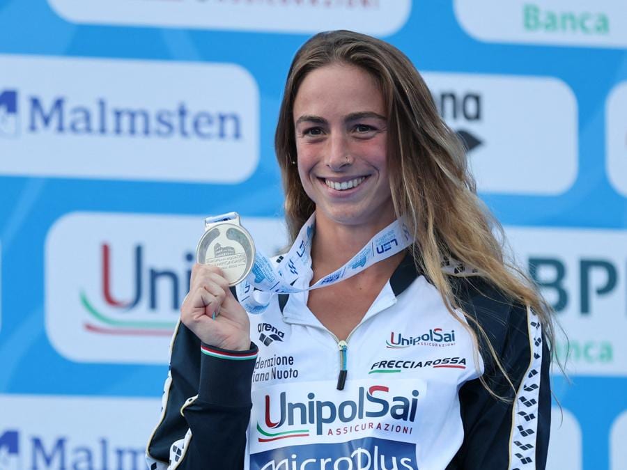 13 agosto -  Lisa Angiolini - argento - 100m rana femminile. (REUTERS/Antonio Bronic)