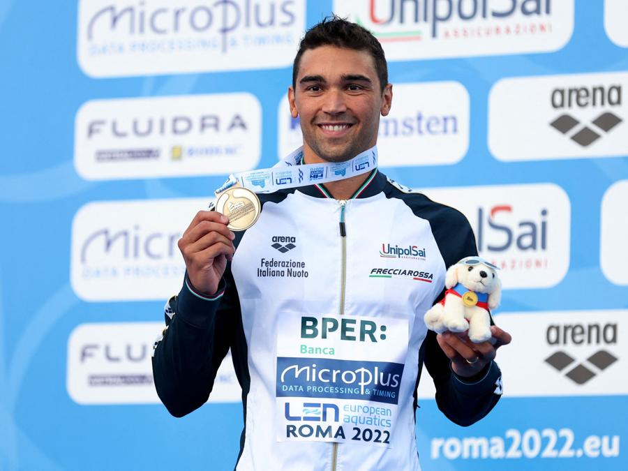 14 agosto - Luca Pizzini -  bronzo -  200m rana maschile. (REUTERS/Antonio Bronic)