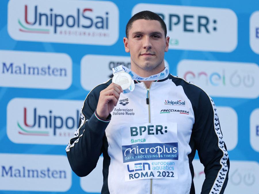 16 agosto -  Simone Cerasuolo - argento - 200m rana maschile. (REUTERS/Antonio Bronic)
