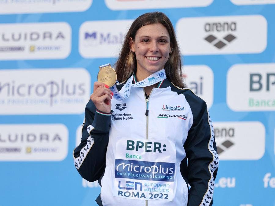 16 agosto -  Sara Franceschi - bronzo -  200m misti femminile individuali. (REUTERS/Antonio Bronic)
