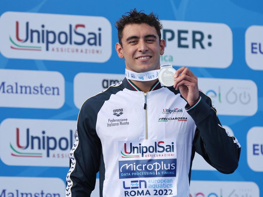 16 agosto  -   Leonardo Deplano - argento - 50m stile libero maschile. (REUTERS/Antonio Bronic)
