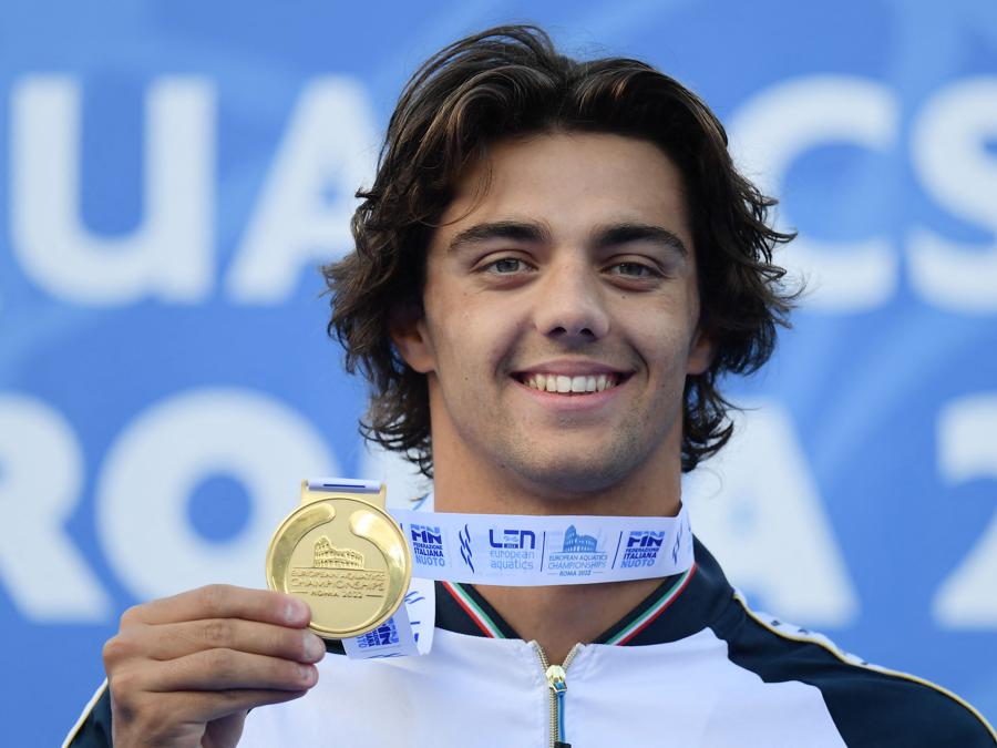 12 agosto - Thomas Ceccon - oro - 50m farfalla maschile. (Photo by Filippo MONTEFORTE / AFP)