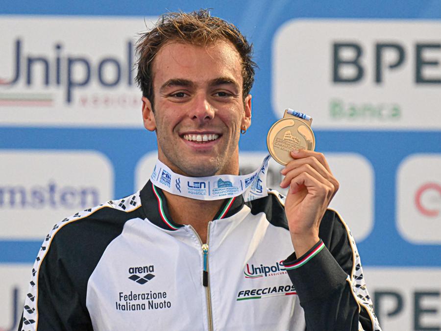 13 agosto - Gregorio Paltrinieri  - oro -  800m stile libero maschile. (Photo by Alberto Pizzoli / AFP)