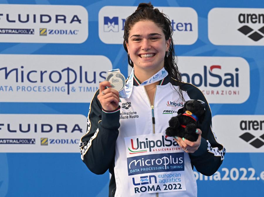 17 agosto -  Benedetta Pilato - argento - 50m rana femminile. (Photo by Alberto Pizzoli / AFP)