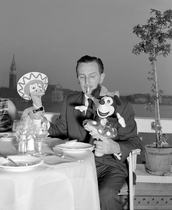 Walt Disney al Ristorante sulla terrazza panoramica di Palazzo Danieli Excelsior - Archivio Graziano Arici