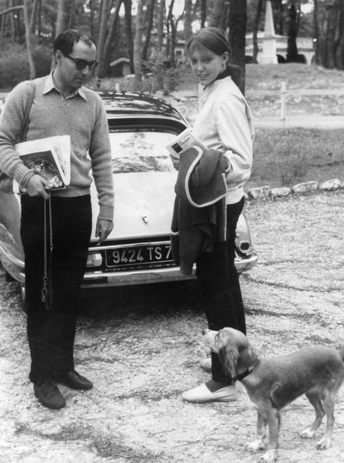Jean-Luc Godard con la moglie  Anne Wiazemsky, Avignon, France. Hanno poi divorziato nel 1979. (Agf / Editorial) 